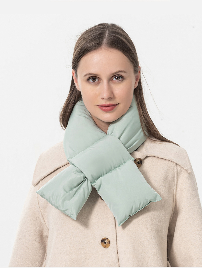Feather Velvet Scarf For Women Solid Colour Simple Korean Style_voghion.com