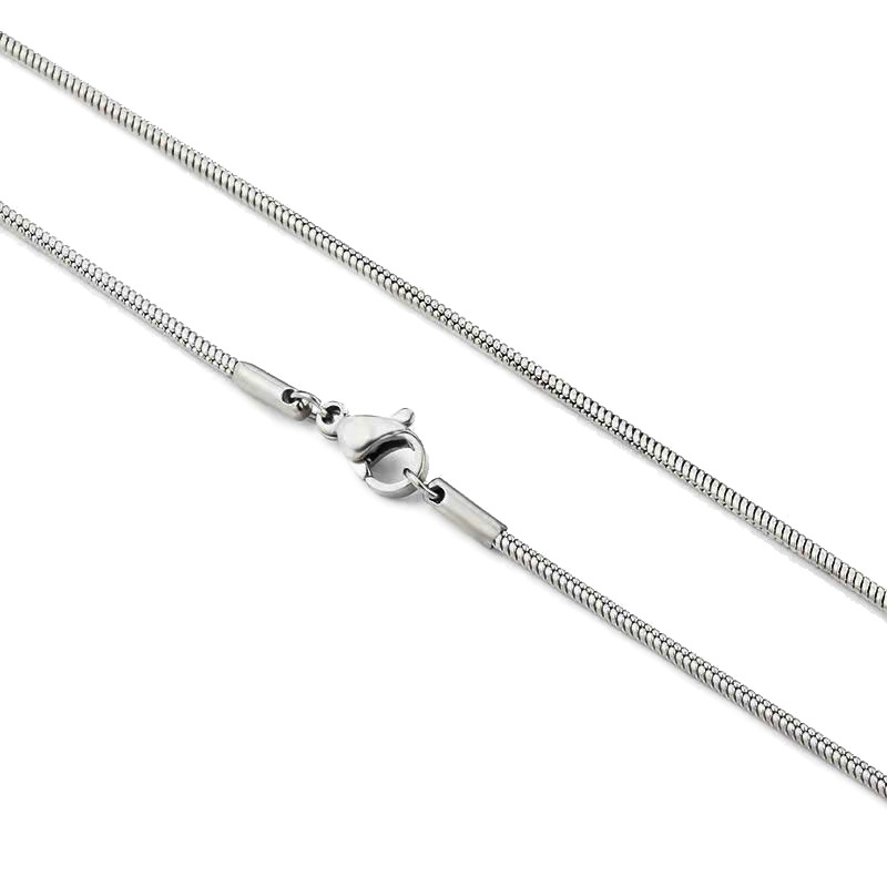 Venta directa de fábrica de acero inoxidable collar de cadena de serpiente acero de titanio collar de cadena de hueso de serpiente redondo chapado en oro acero de titanio joyería dura cadena de clavícula