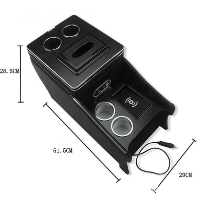 V260 central armrest box modification: Armrest box - new-vito-with-lights-wireless-charging-black