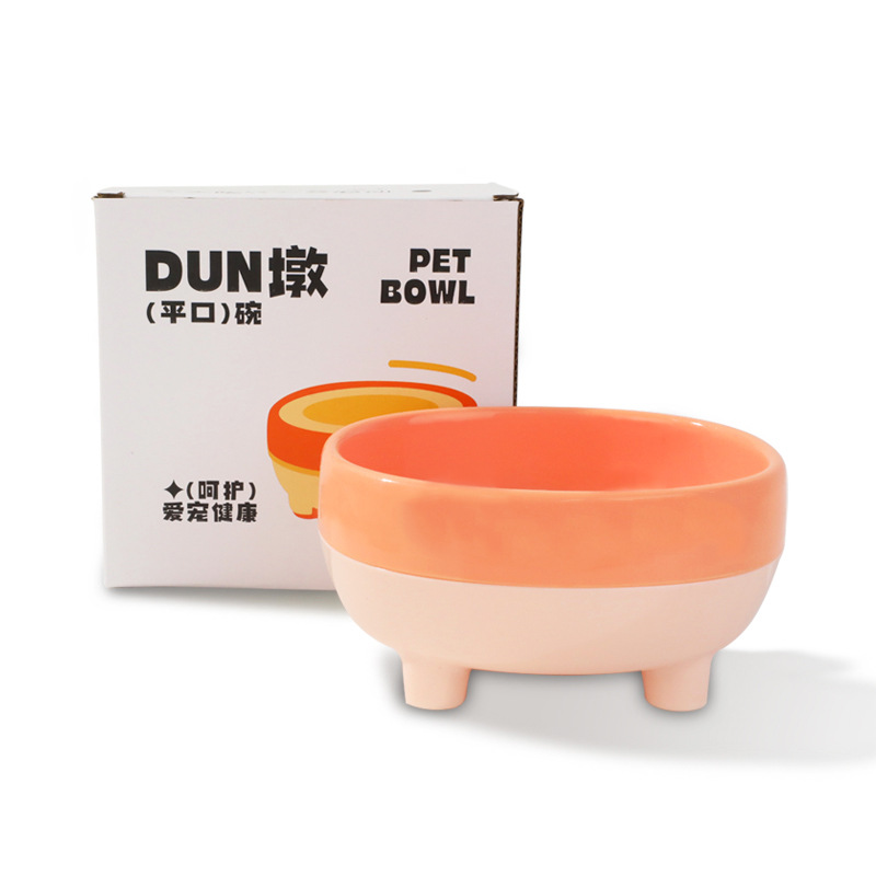 Cuenco de gato para mascotas de gran calibre, cuello, boca oblicua, cuenco de muelle lindo, cuenco de comida para gatos, utensilios de comida para mascotas, cuenco para perros, cuenco para perros