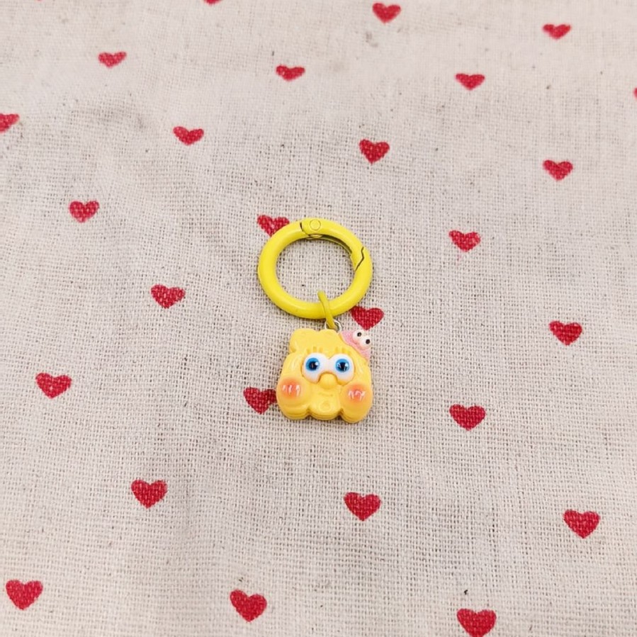 Pequeña campana de tarjetas de dibujos animados lindos bolsos de pareja de estudiantes D01 pareja famosa en línea SpongeBob