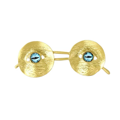 Retro Alloy Enamel Glasses Brooch: Yaxa sancaqları