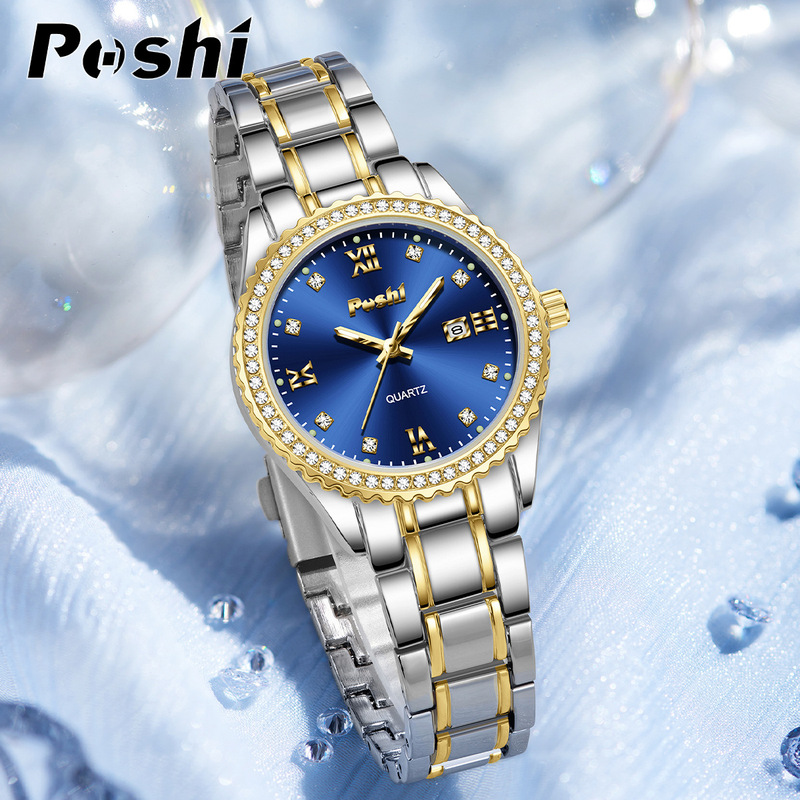 Swiss Brand New Automatic Movement Watch Luminous Calendar Watch Women's Fashionable All-match Student Waterproof Women's Watch