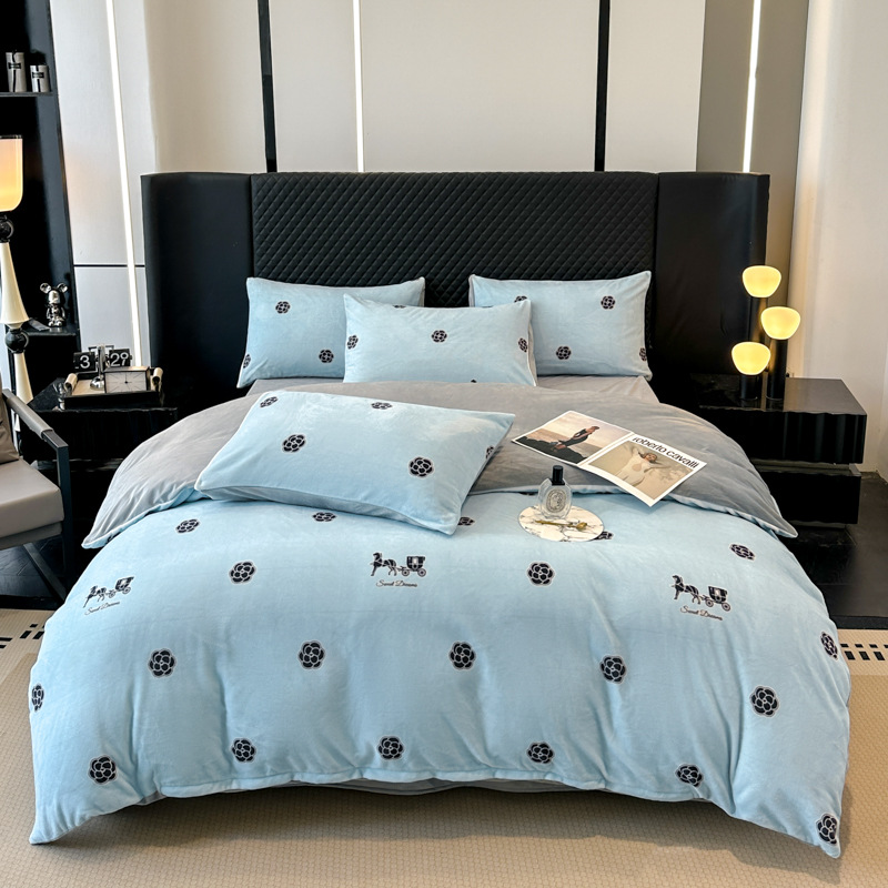 로즈블루-[두껍고 따뜻한 밀크벨벳 4종세트]