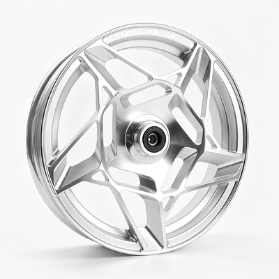 Genuine Dushi 12inch Blade Wheel Motorcycle wheel hub - exclusive-blade-wheel-12-inch-25-silver-with-free-aluminum-alloy-valve