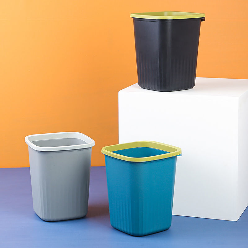 1 개의 무료 휴지통 1 개 구입 대형 플라스틱 가정용 아크릴 거실 침실 주방 욕실 아크릴 덮개가없는