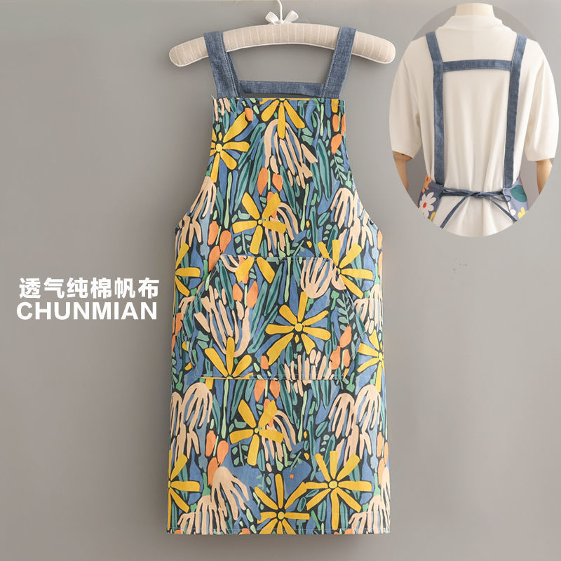 스트랩 코튼 캔버스-오일 옐로우