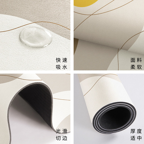 No-wash kitchen drain mat, cartoon diatom mud absorbent mat, countertop kitchen utensil absorbent mat, heat-insulating mat, dish cup mat