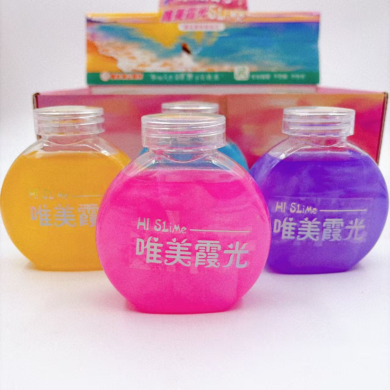Juguetes infantiles de color perla brillante agua falsa brillante brillante slime nuevo lodo de color de la nariz abrazar la leche espuma de lodo al por mayor