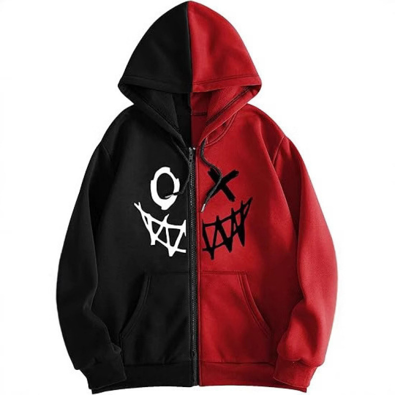 Autumn and Winter Cross-Border Hip-Hop Stylish Little Devil 3D Digital Printing Hooded American Retro Men's Zipper Hooded Sweatshirt Autumn and Winter Cross-Border Hip-Hop Stylish Little Devil 3D Digital Printing Hooded American Retro Men's Zipper Hooded Sweatshirt