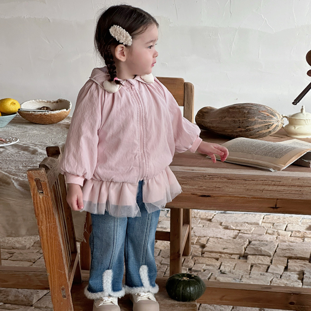 2024 chaqueta de algodón para bebé, chaqueta cálida de otoño e invierno, salida de bebé, chaqueta acolchada de terciopelo, chaqueta de principios de invierno para niños pequeños