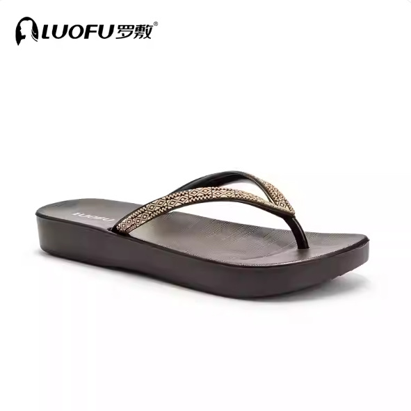 Flores de luoschi, zapatillas de flip flores, zapatos de playa de vacaciones de verano de Singapur, zapatos de playa de vacaciones de hainan