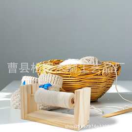 家用木质毛线转动收纳架针织线团编织工具针线球纱线收纳架