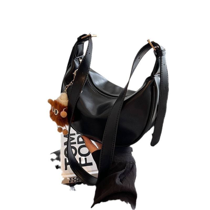 Retro Dumpling Shoulder Bag For Women Contrasting Texture Style_voghion.com