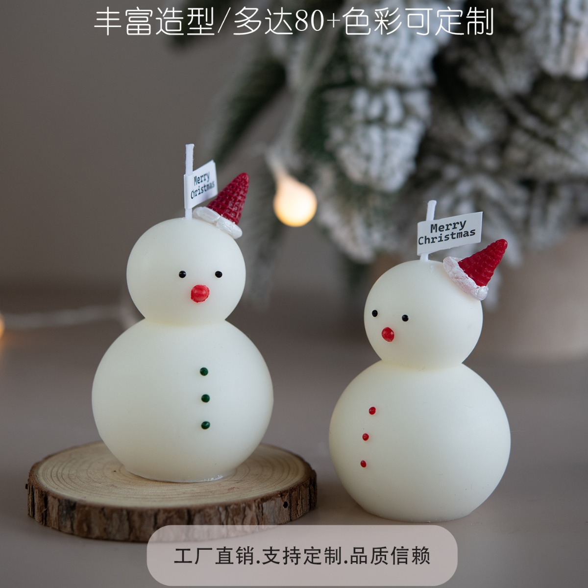 Lindo pintado a mano libre de humo aromaterapia muñeco de nieve forma decoración de la vela decoración del hogar regalo de mano al por mayor caliente