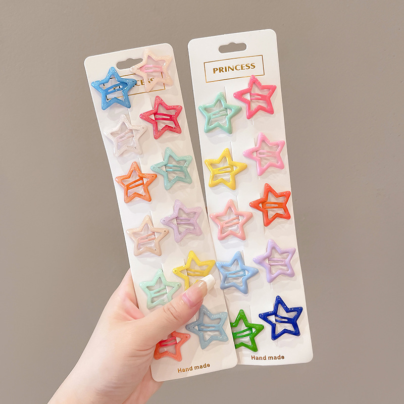 Linda estrella y2g horquilla hembra clip lateral flequillo BB clip horquilla para niños dopamina clip de color tocado