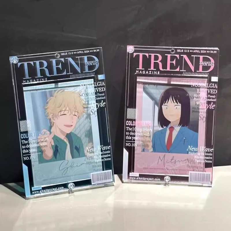 跃动青春周边TREND杂志小框亚克力3寸小卡拍立得照片展示架|undefined