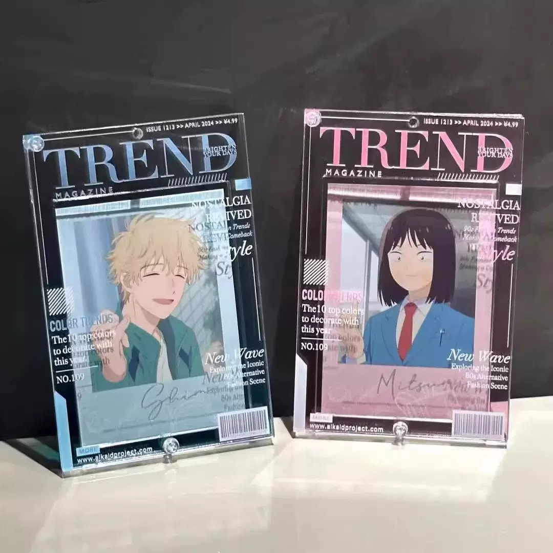 跃动青春周边TREND杂志小框亚克力3寸小卡拍立得照片展示架