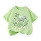 Children's Short-sleeved T-shirt Panda Print 2025 New Summer Boys' Cotton Top Trendy Girls' Casual Children's Wear