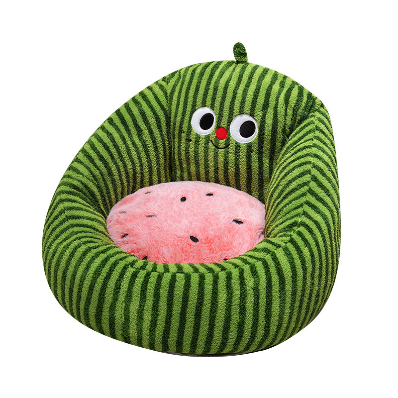 Caricatura encantadora cojín de sofá perezoso sofá de oficina medio rodeado cintura suave en un cojín de futón