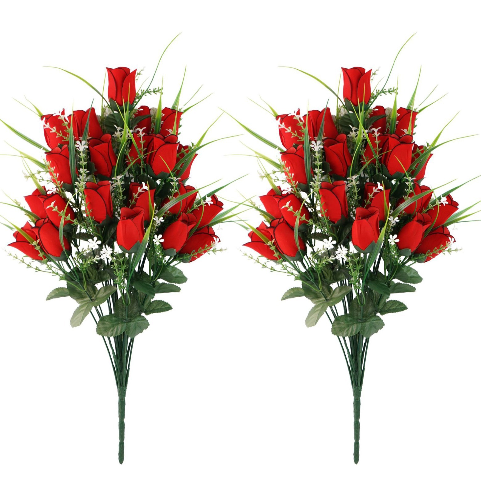 Explosión de 24 flores de seda de alta calidad flores artificiales fotos de boda decoración del hogar flores falsas