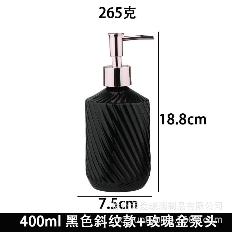 Dispensador de Jabón Líquido de Vidrio a Presión para Baño image 38