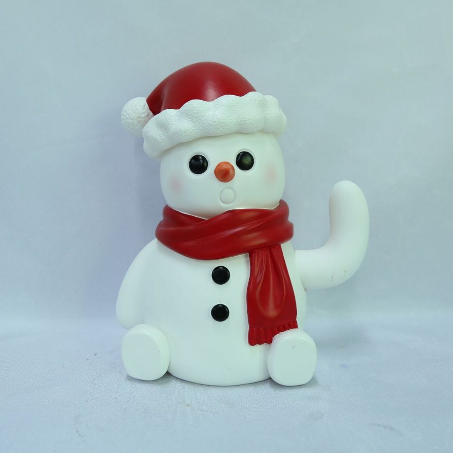 新款圣诞节摆件卡通场景布置圣诞雪人摆件装饰品圣诞雪人手可摆动