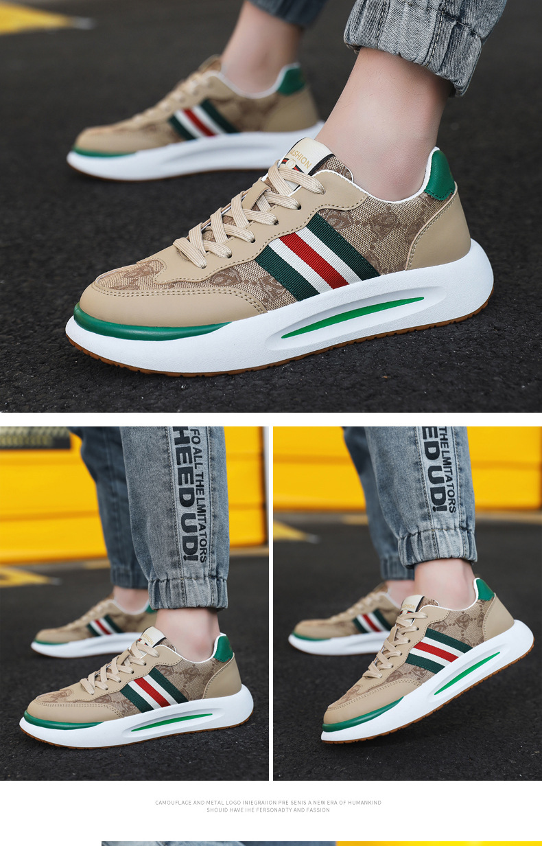 Casual Sneakers For Men Breathable Leather Lightweight Trainers_voghion.com