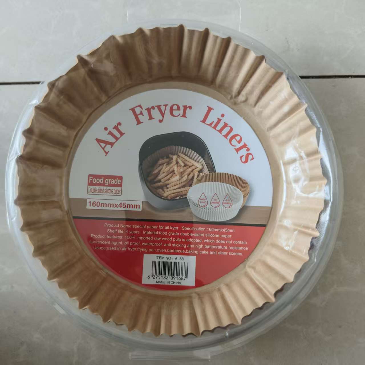 Papel para Freidora de Aire de Papel Siliconado para Cocina y Repostería