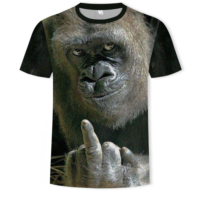 Factory Direct Sales Y2 Gorilla Short-Sleeved Y2 Monkey Ape T-Shirt Men's T-Shirt 3D Digital Printed Short-Sleeved Top Factory Direct Sales Y2 Gorilla Short-Sleeved Y2 Monkey Ape T-Shirt Men's T-Shirt 3D Digital Printed Short-Sleeved Top