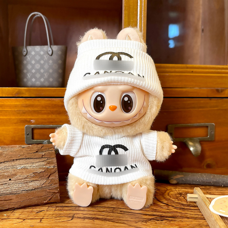 仅衣服适用labubu娃衣一二代坐坐派对潮流服饰换装公仔玩偶娃衣服|undefined