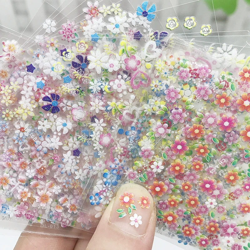 Детский цвет 30 различных цветов черно-белый патч для ногтей принадлежности для дизайна ногтей 3D маленькая свежая наклейка