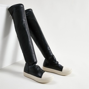 Demi-season universal fleece keep warm elastic high boots