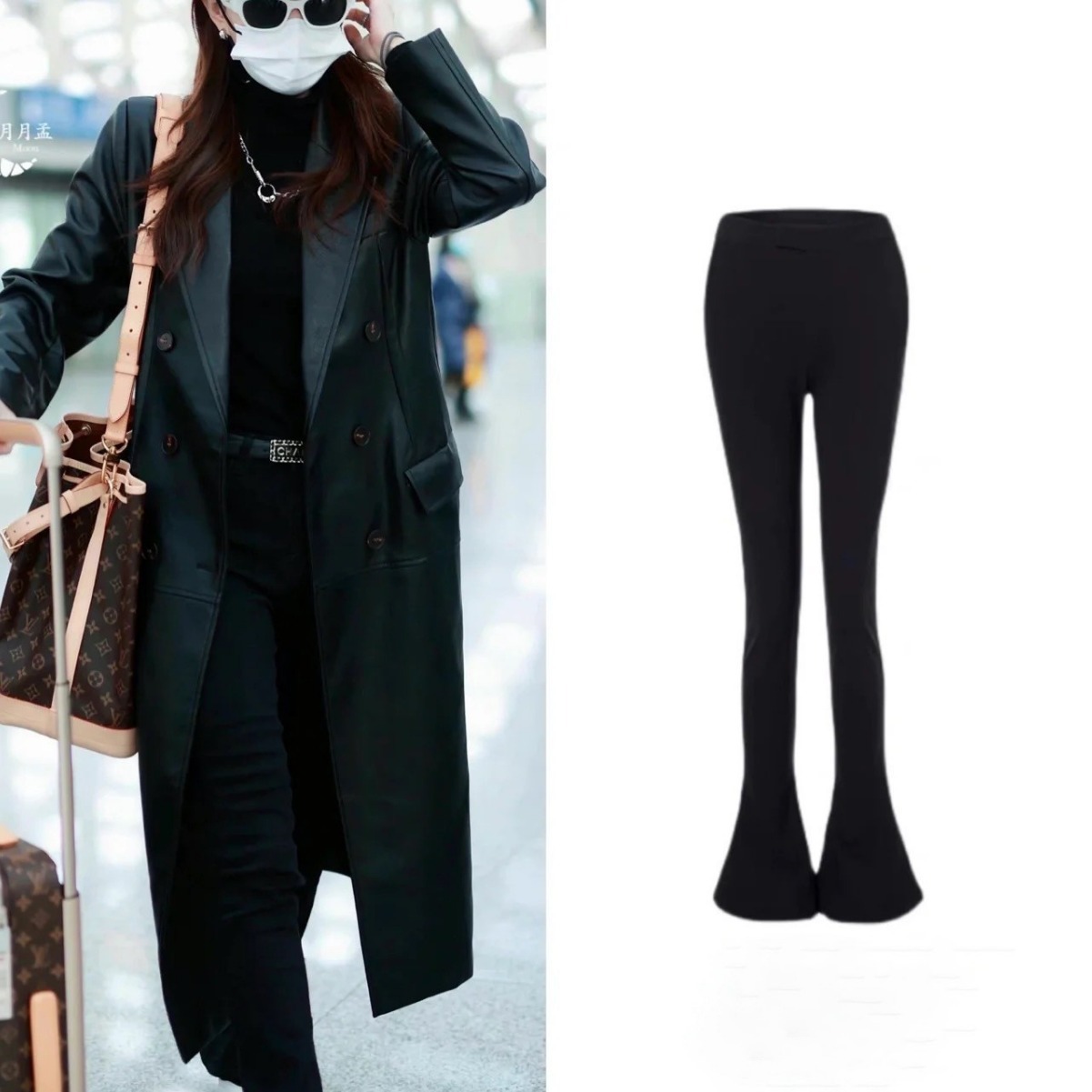 Correct Version of High-Waisted, Slim-Fitting, Hip-Hugging, Slimming Black Bootcut Pants for Women, Slightly Flared, Tight-Fitting, Floor-Length Pants That Make Legs Look Longer