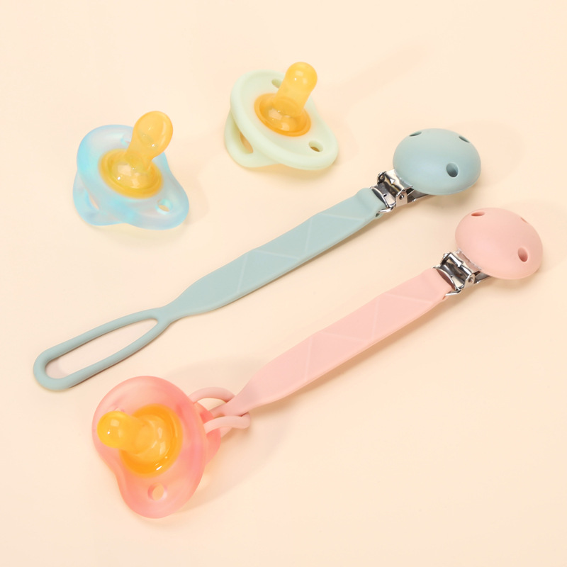 Amazon Teether Anti-Drop Chain Baby Pacifier Chain Soothing Baby Teething Stick Chewing Gum Anti-Lost Rope Clip Silicone