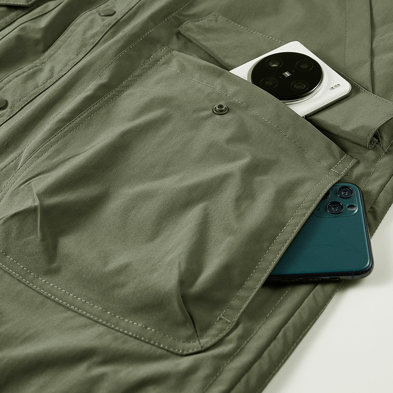 Primavera y otoño nueva chaqueta de trabajo de bolsillo para hombre chaqueta de solapa casual al aire libre chaqueta casual chaqueta suelta para hombre