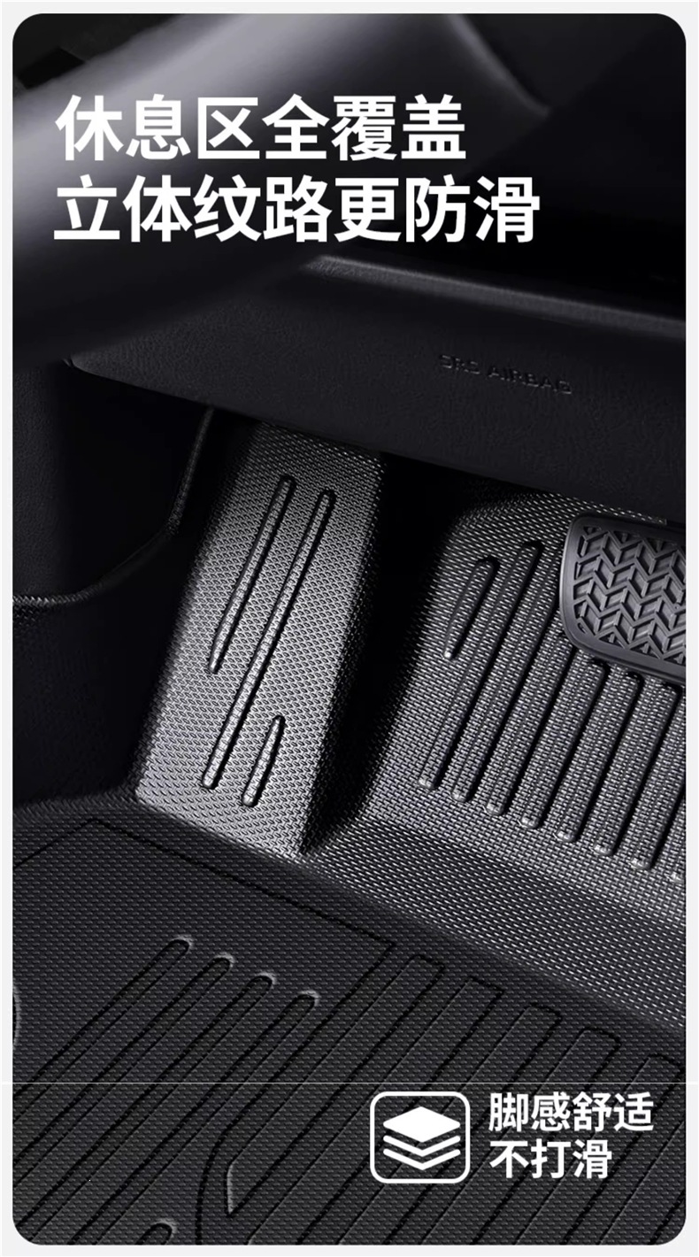 Full coverage TPE car floor mats, custom-fit for all models, suitable for both new and old cars