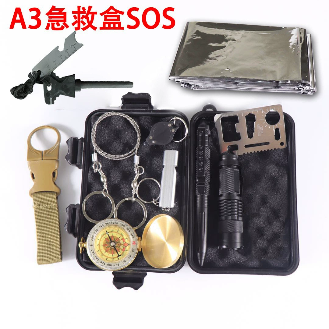 A3 Уличное оборудование выживания сундук с сокровищами выживания инструмент костюм Многофункциональный Открытый аптечка первой помощи SOS аварийные поставки