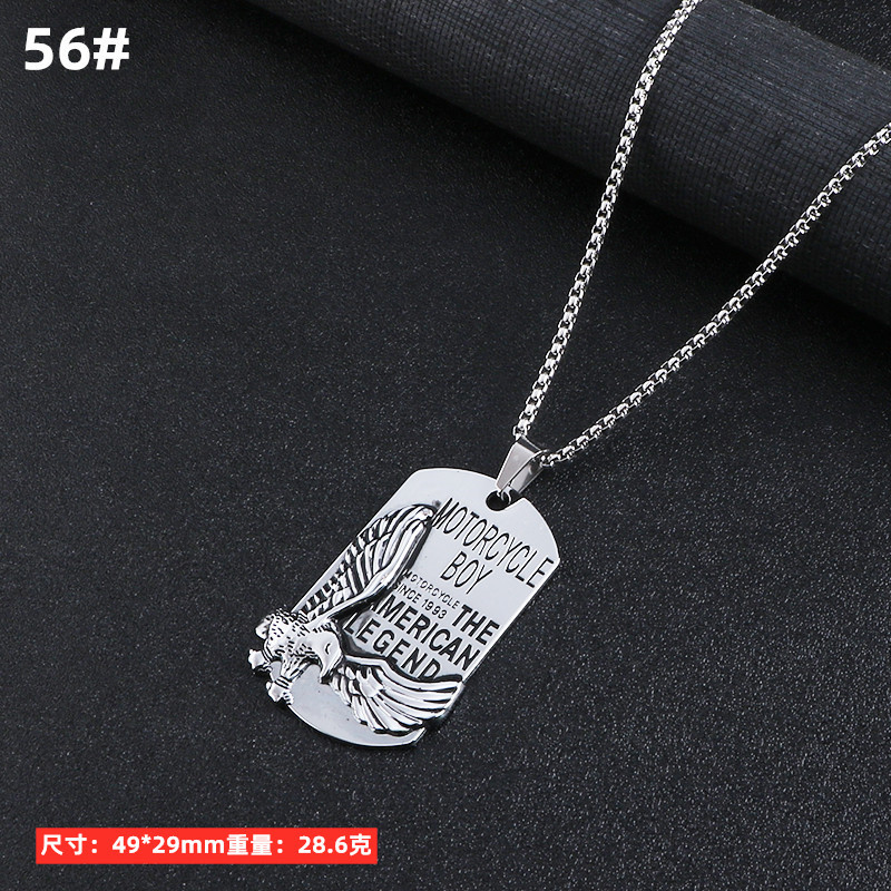 Hombres collar de titanio joyería acero aleación personalizada colgante ins hip hop calle suéter largo cadena accesorios colgantes