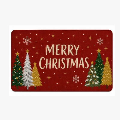 tree and sock prints, holiday decoration – Avtomobil döşəmə paspasları - christmas-4-4060cmcrystal-velvet-with-dot-plastic-backing