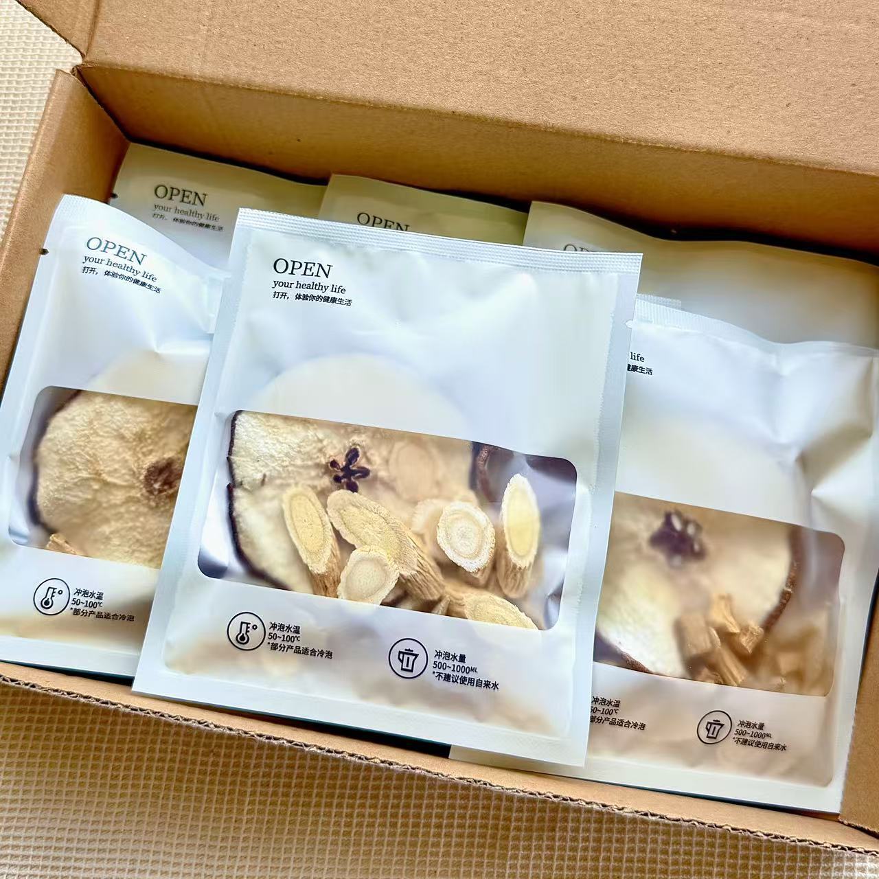 Xue Li Si Bao Tea Snow Pear American Ginseng Codonopsis Ophiopogon Astragalus Tea Bags 200g 10 Bags quality and texture