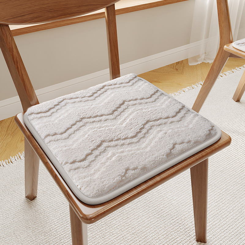 Cojín de silla de lana corta, cojín de mesa de comedor, cojín de asiento de mesa de comedor, cojín de trasero general, cojín de taburetes cuadrado, cojín antideslizante