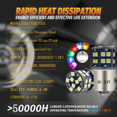 1157 T20 3030 28Smd – Dönmə işıqları - yellow-1156