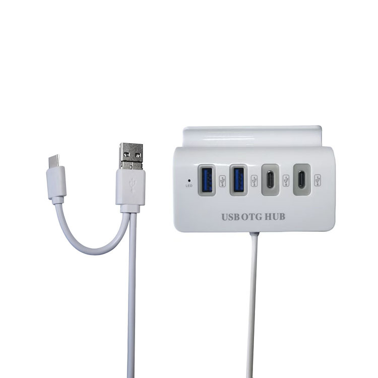 USB de uno a cuatro puertos de expansión Dock OTGHUB adaptador de interfaz múltiple Tipo C soporte de teléfono móvil divisor