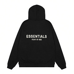 2025SS新款跨境热卖FEAR OF FOG 复线ESSENTIALS硅胶字母连帽卫衣|undefined