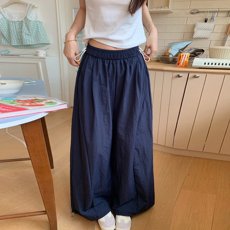 Maternity High-Waisted Slimming Adjustable Jogger Loose Wide-Leg Pants Summer Air-Conditioning Pants Casual Pants
