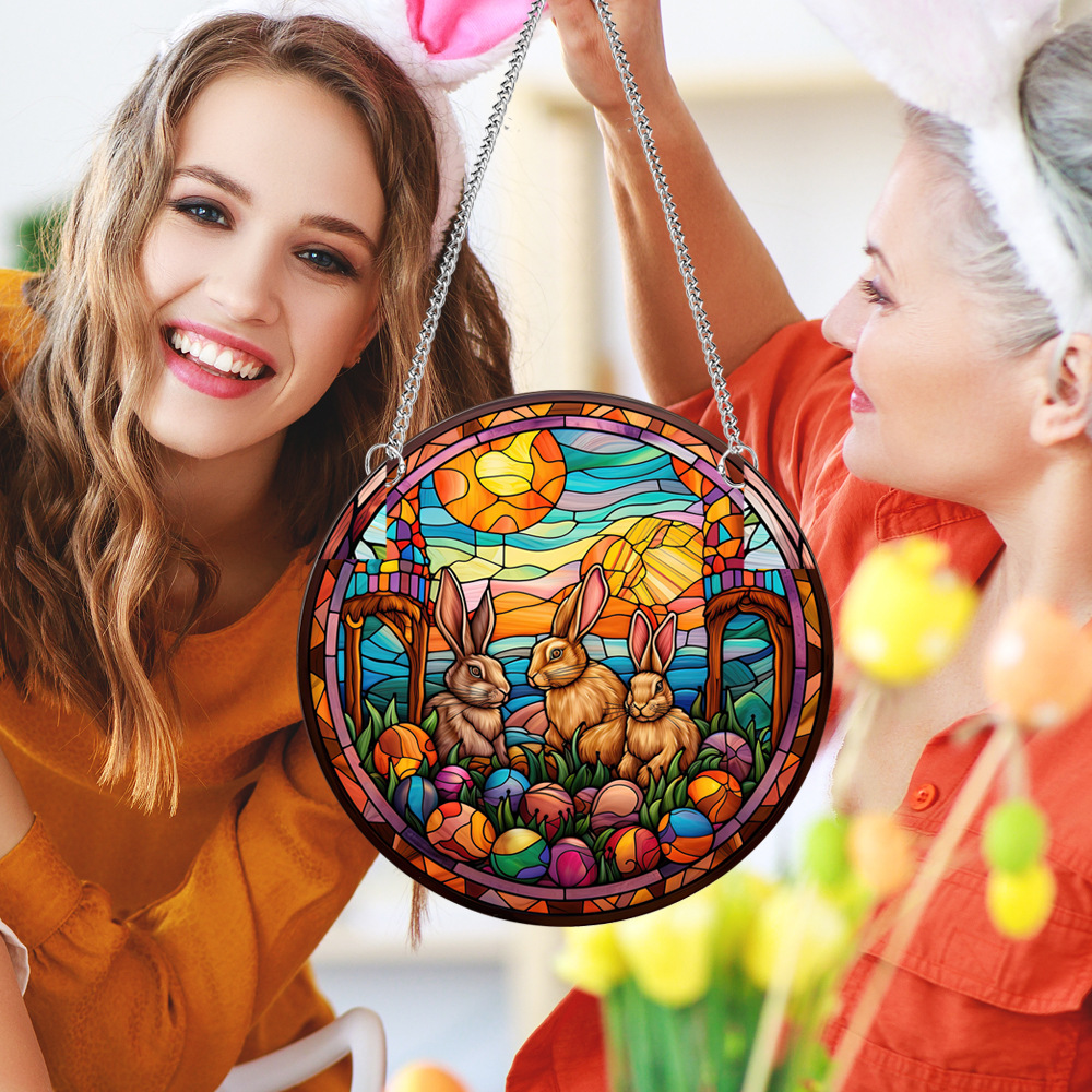 95g Weight pendant Home Textiles & Decor Type Acrylic Material Easter Festival Rabbit Pattern Casual, Elegant, Classical Style Easter Casual Elegant Classical Rabbit Arylic Party Supplies Decorations 80