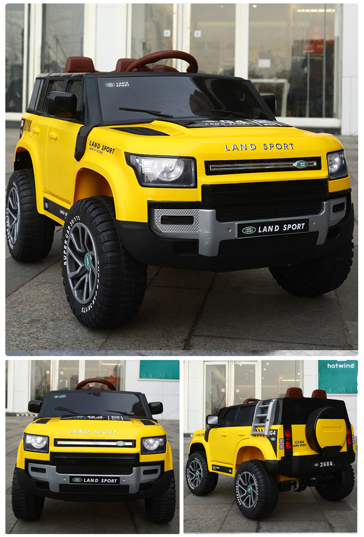 Coche eléctrico para niños vehículo todoterreno grande con tracción en las cuatro ruedas con control remoto coche de juguete para niños portátil