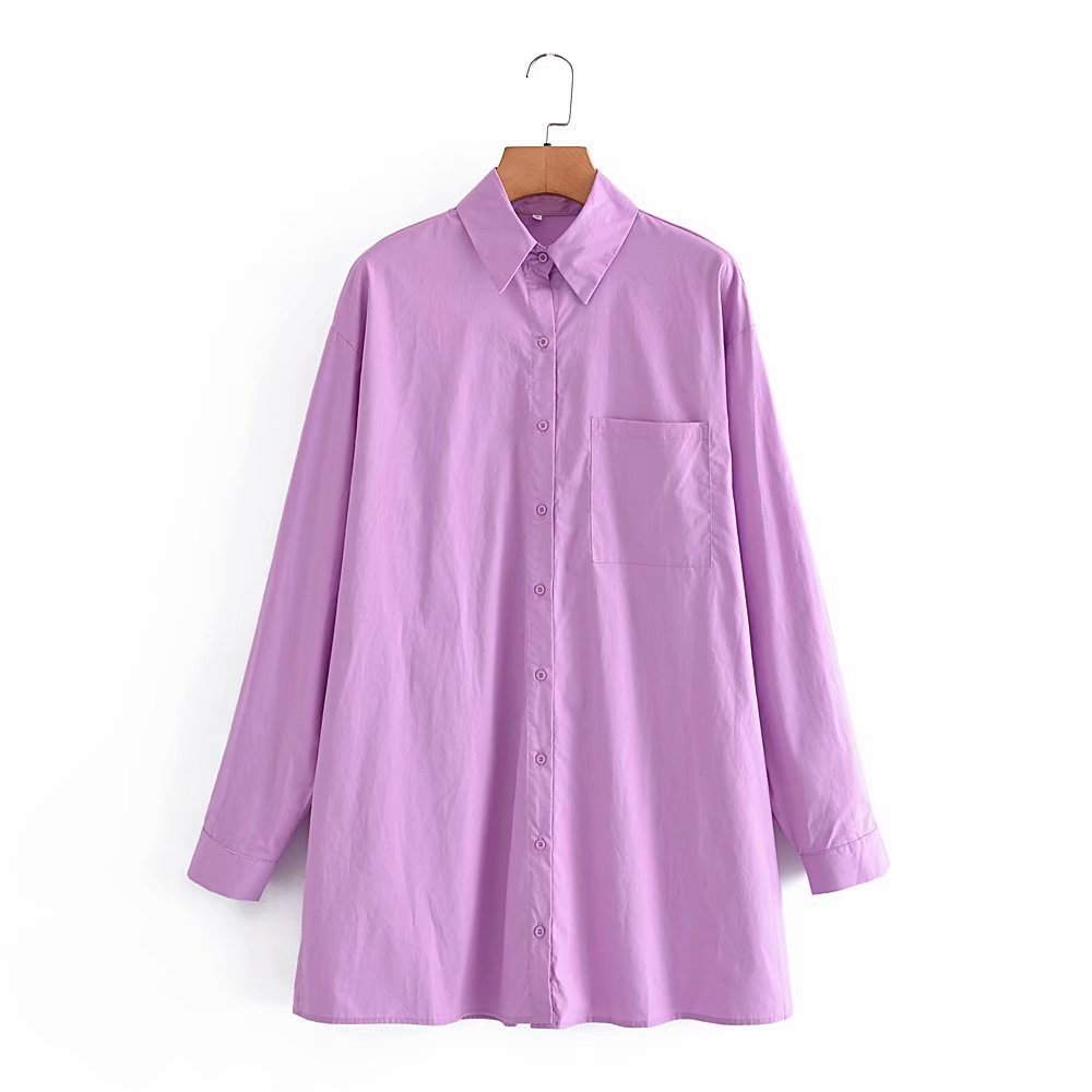 women s loose lavender blouse nihaostyles clothing wholesale NSAM78153