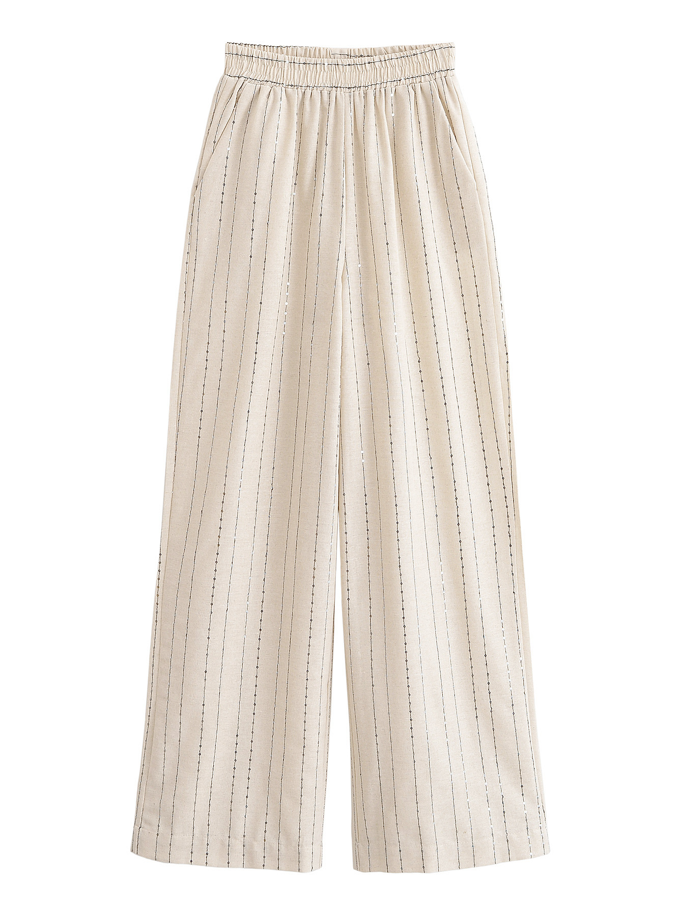 GraceChic Za Cross-Border Women's New Set Blazer + Sequin Striped Casual Pants_voghion.com